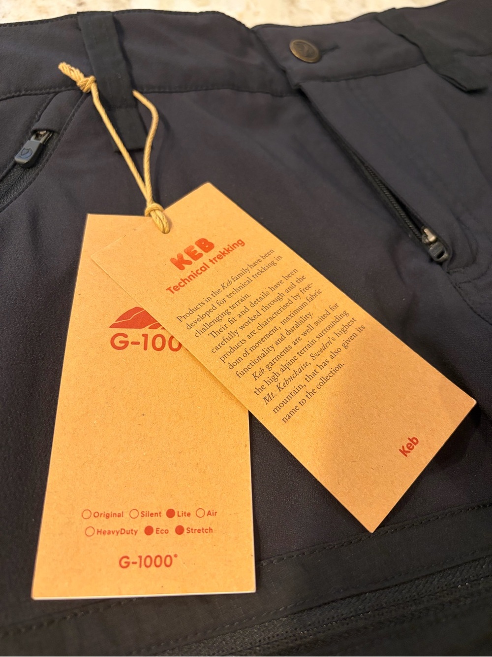NWT Fjallraven Keb Agile Trousers Pants Black Women's US 8 / 32” Length $195 - Picture 3 of 11
